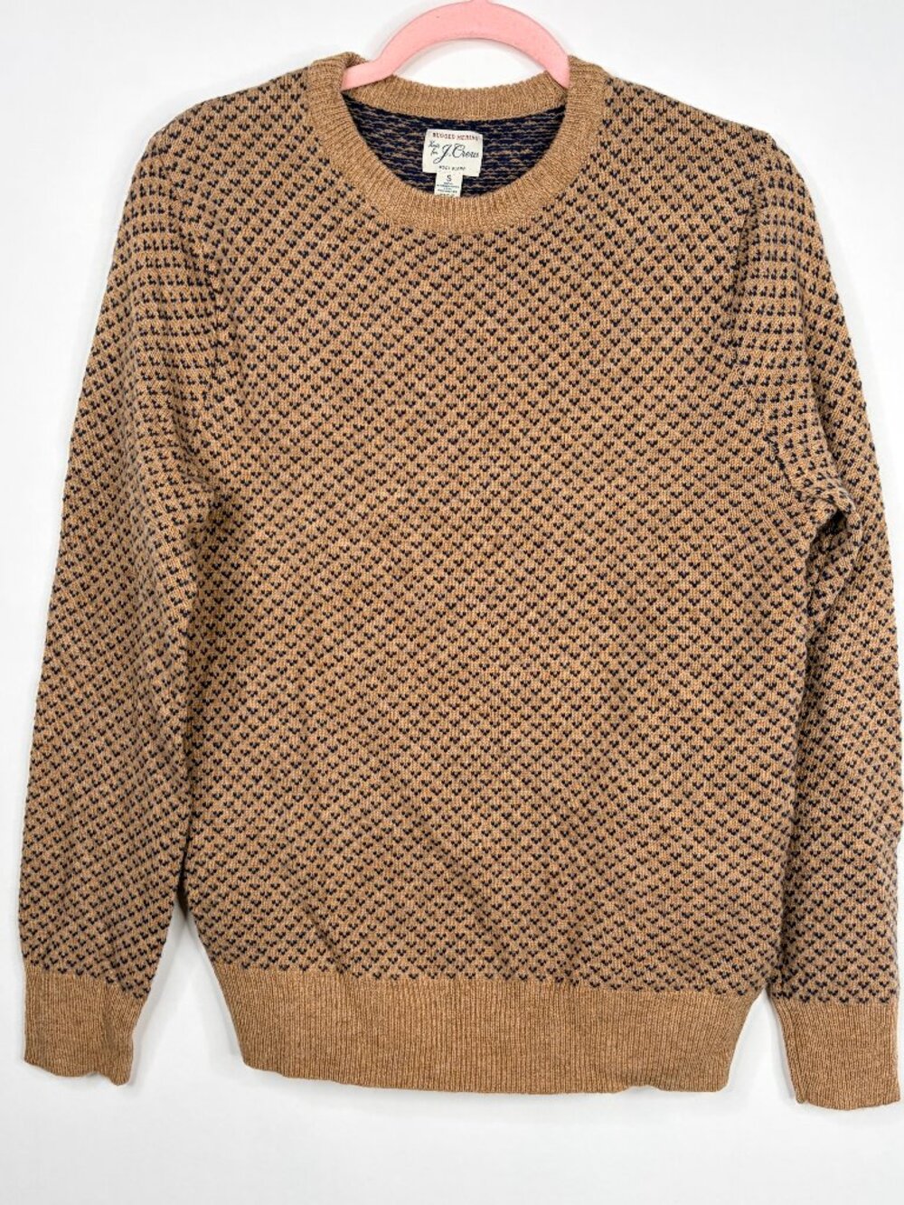 2/$30 J. Crew Rugged Merino Wool Bird’s Eye Sweater Toffee Small #A2242 - Picture 4 of 9